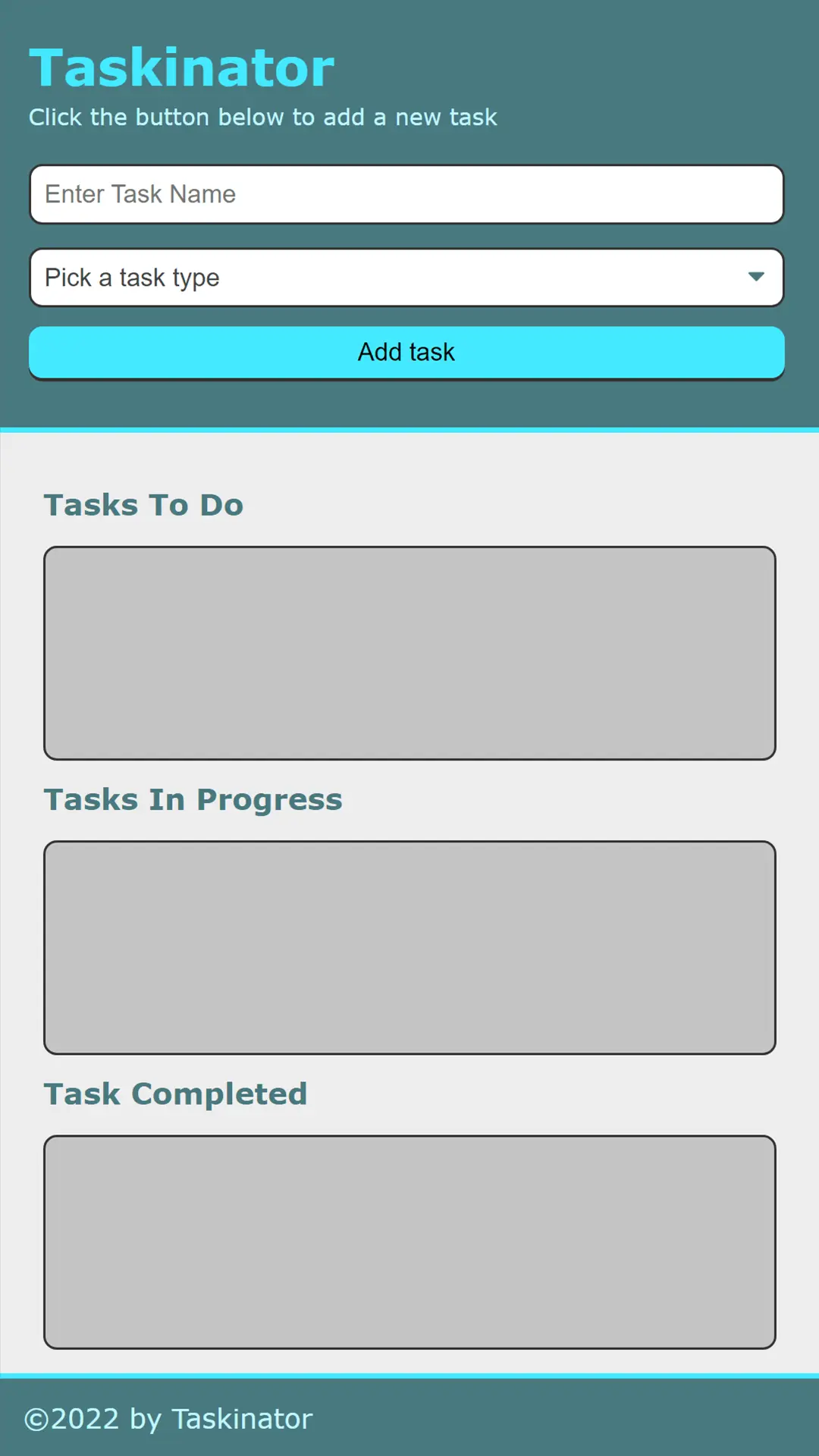 Screenshot of Taskinator